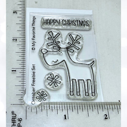 My Favorite Things DEER LOVE Christmas Reindeer Rubber Stamps Dies Lot