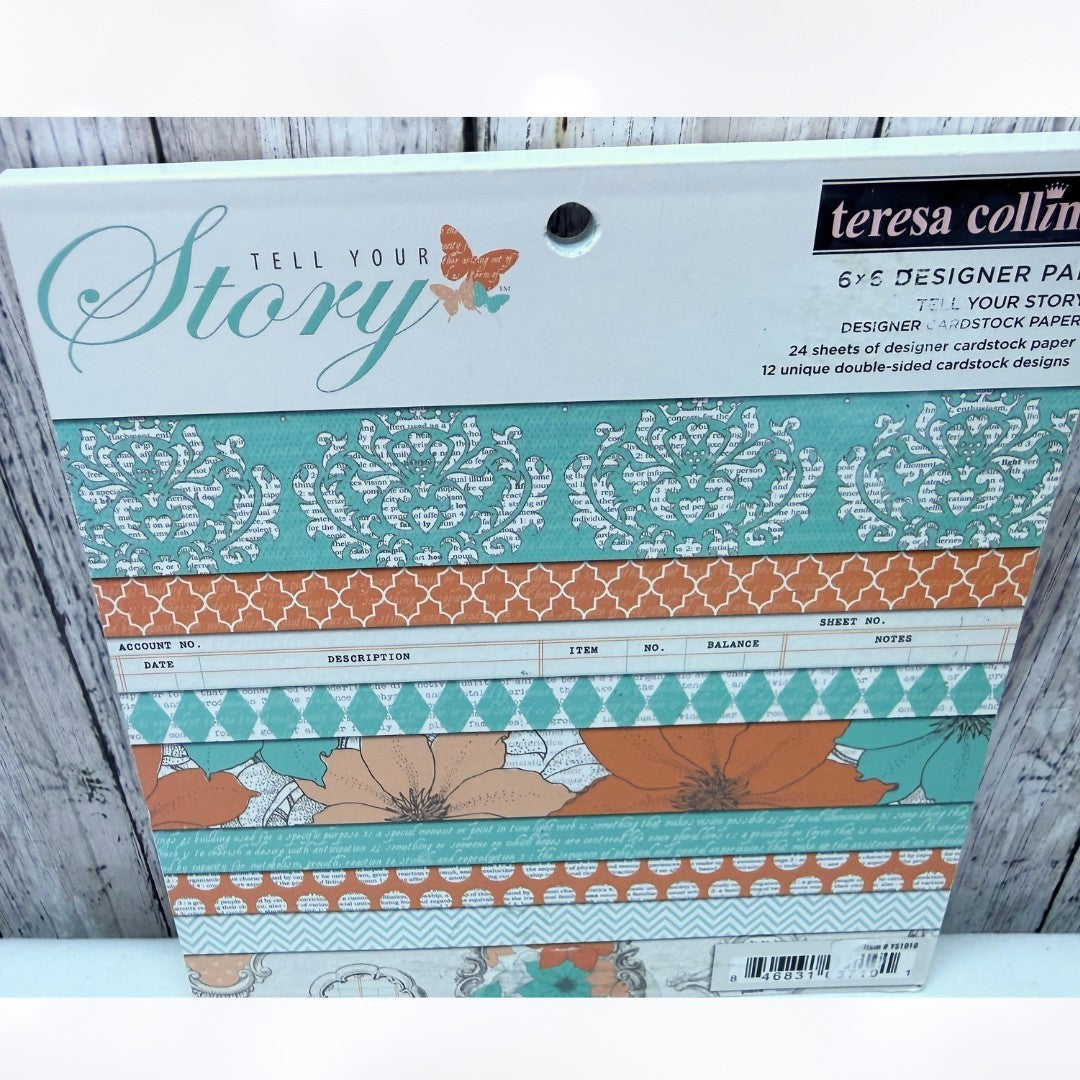 Amy Tangerine Teresa Collins 6X6 PAPER PACKS Scrapbook Cardstock Lot of 4