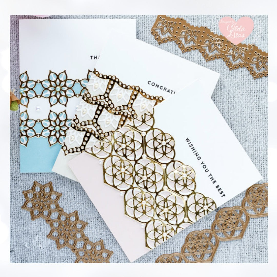 Spellbinders KALEIDOSCOPE TRIO Strips & Borders Large Dies of the Month Dec 2019