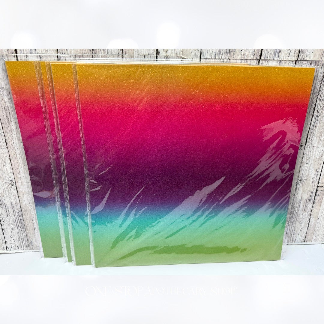 Stampin Up RAINBOW GLIMMER Glitter DSP 12x12 Cardstock Paper 8 Sheets