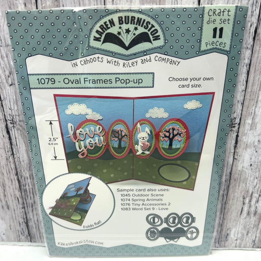 Karen Burniston OVAL FRAMES POP-UP Interactive 1079 Card Making Dies