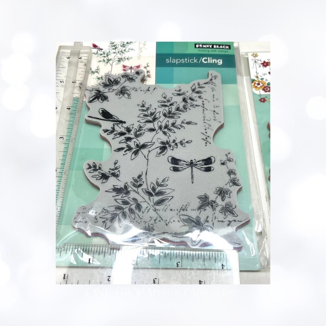 Penny Black CHEERY CHIRPS Melange Birds Dragonflies Cling Rubber Stamps Lot