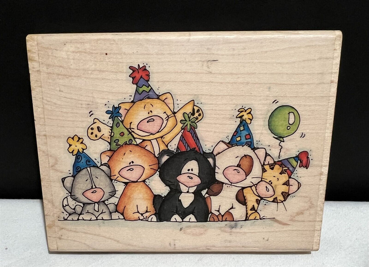 Whipper Snapper PARTY KITTENS Cat Cats Birthday Rubber Stamp