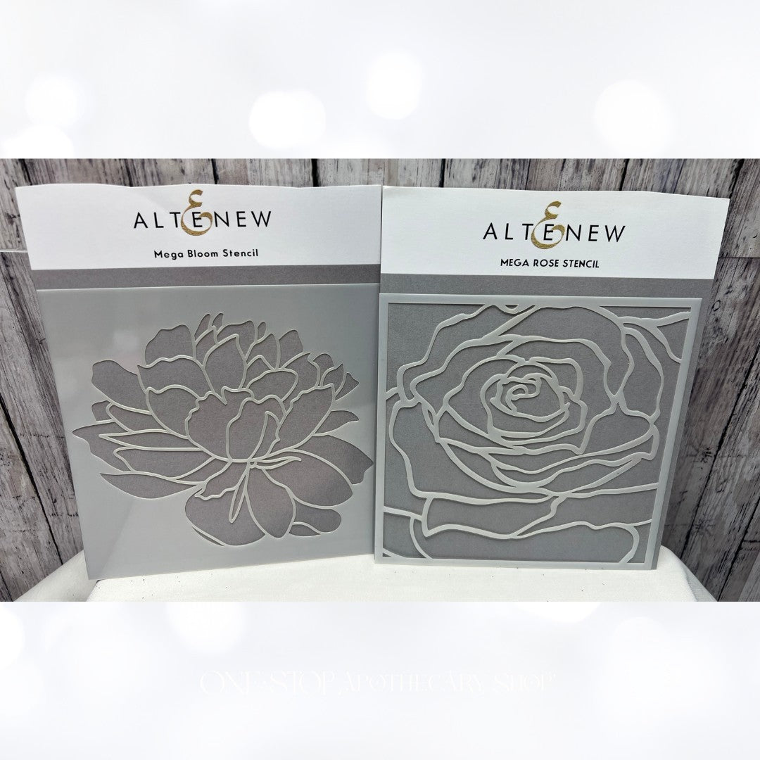 Altenew LAYERED DAHLIA Mega Blooms Rose Flowers 6x6 Stencils 