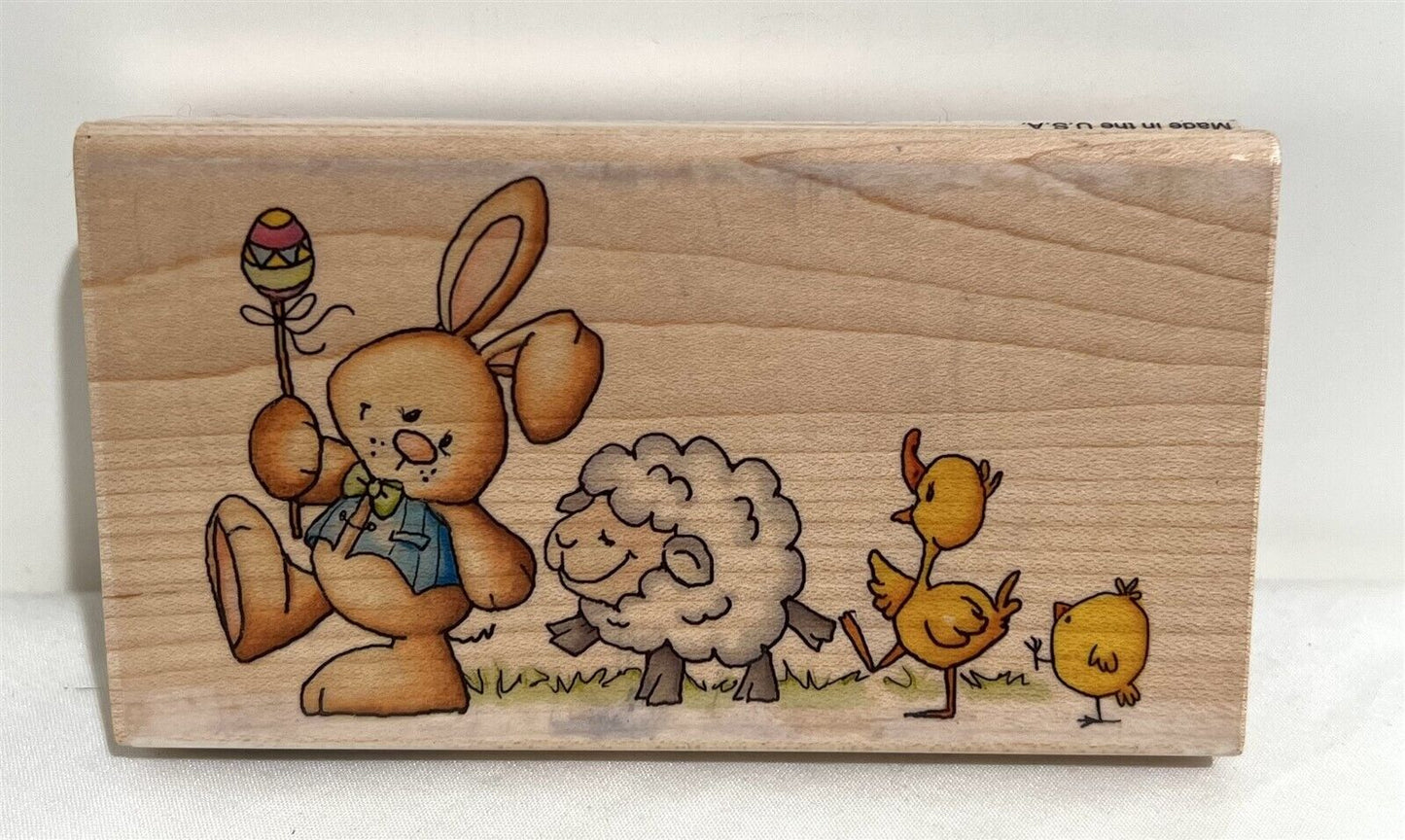 Whipper Snapper EASTER MARCH Bunny Rabbit Chicks Rubber Stamp