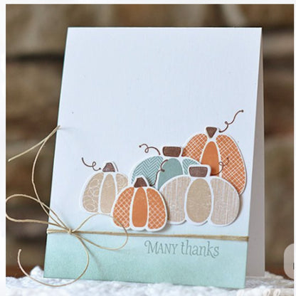 Papertrey Ink PUMPKIN PATCH Fall Autumn Rubber Stamps Dies Rare