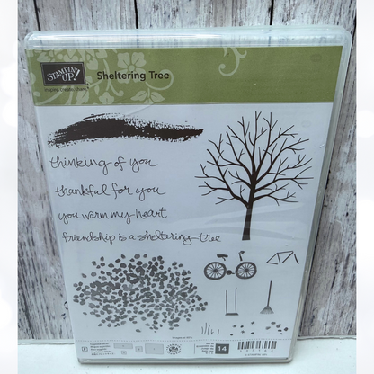 Stampin Up SHELTERING TREE Landscape Seasons Nature Rubber Stamps