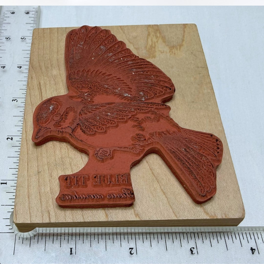 PSX BLUE TIT Bird K-2148 Rubber Stamp