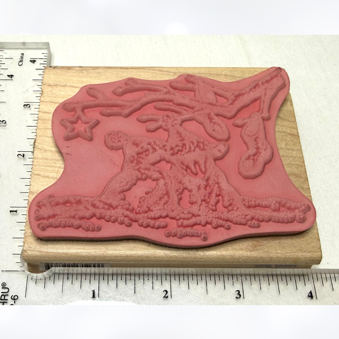 House Mouse CUDDLY & WARM Christmas Mice Rubber Stamp