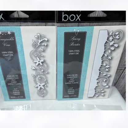 Memory Box SPRING BORDER Honeysuckle Blossoms Dies Lot of 4