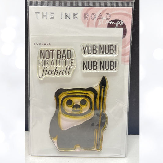 The Ink Road Stamps FURBALL Ewok Star Wars Rubber Stamps