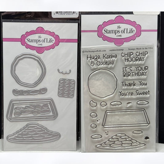 The Stamps of Life COOKIES Baking Choc Chip Rubber Stamps Dies