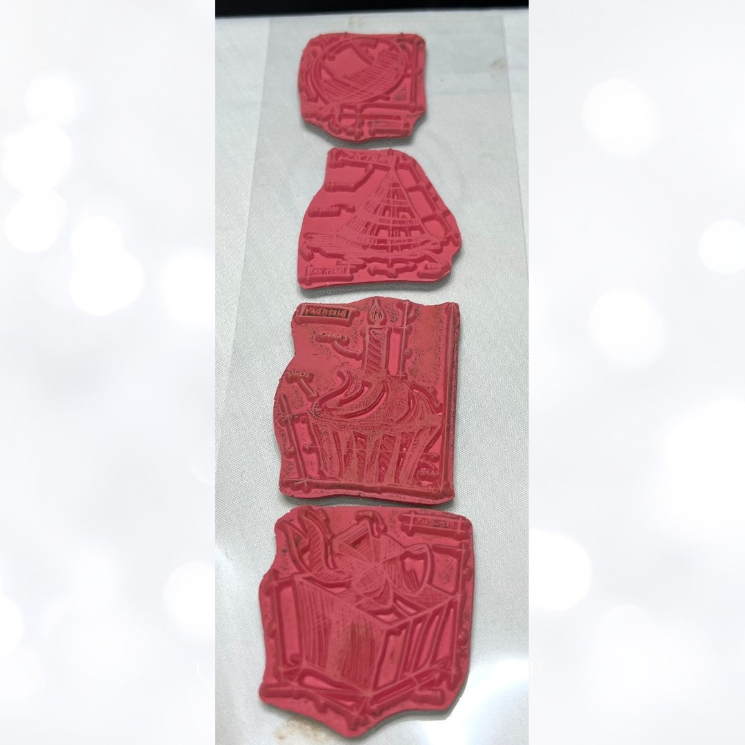 Tim Holtz CHRISTMAS BIRTHDAY Blueprint Stampers Anonymous Rubber Stamps Lot