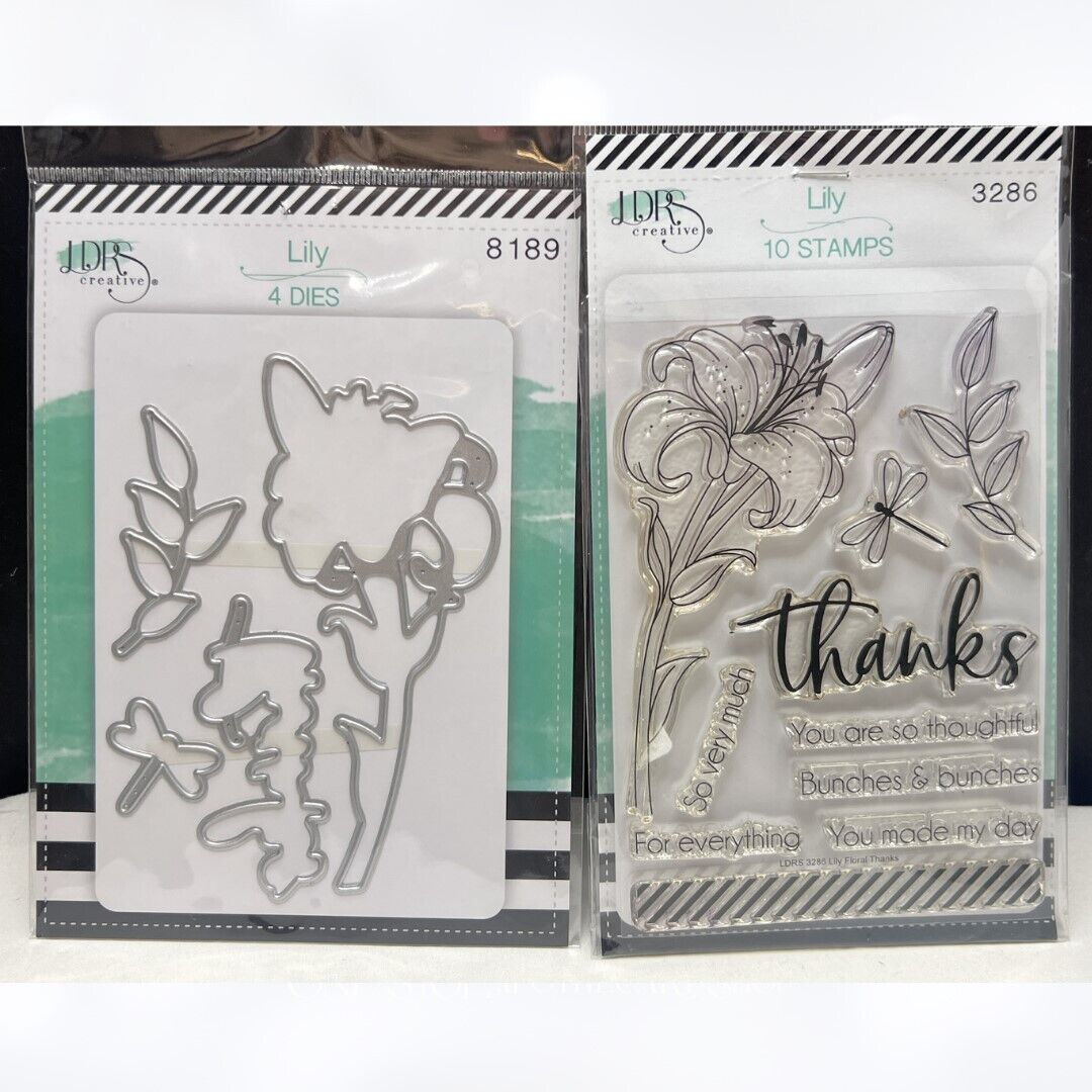 LDRS LILY Flowers Floral Rubber Stamps Dies