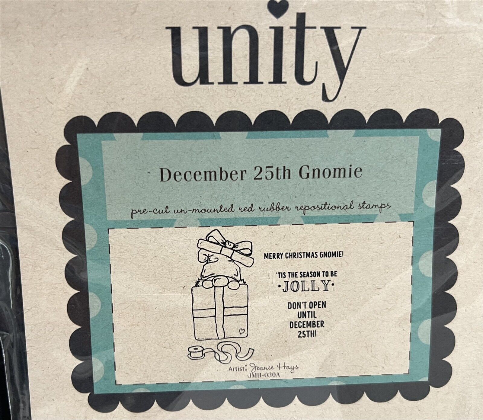 Unity Stamps CHRISTMAS GNOMES Nativity Holiday Rubber Stamps Lot of 3