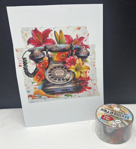 Aall & Create HOTLINE RING Telephone Vintage Autumn Fall Layer It Up Washi Tape