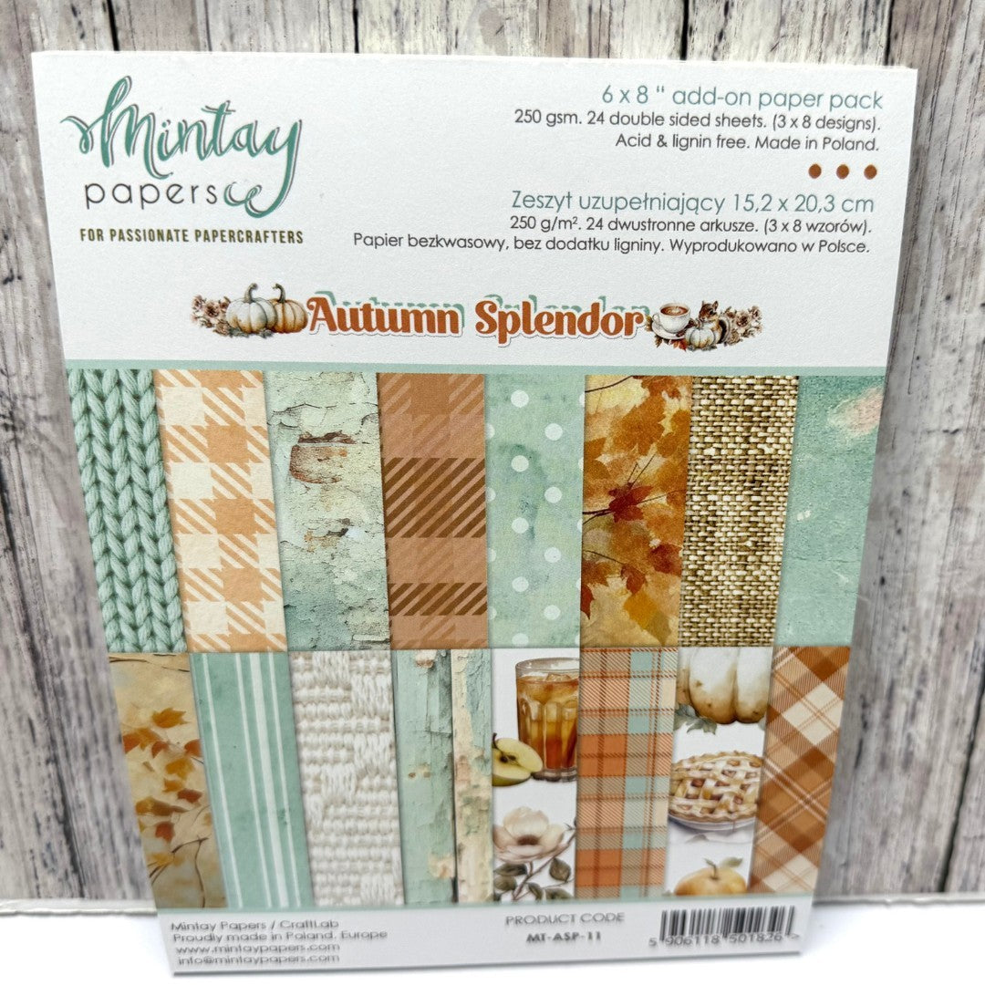 Mintay AUTUMN SPLENDOR Fall Cardstock Paper Stickers Die Cuts Kit
