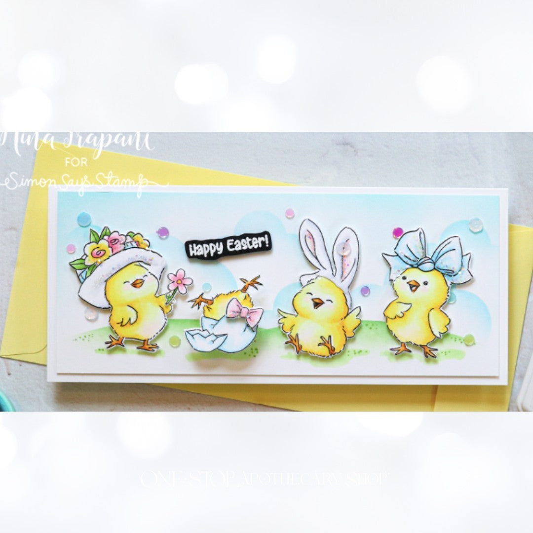 Art Impressions EASTER CHICKS Chickens Bunny Rubber Stamps Dies