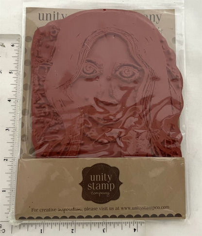 Unity SHE Believes Is Fearless Girl Face Portrait Mixed Media Rubber Stamps Lot