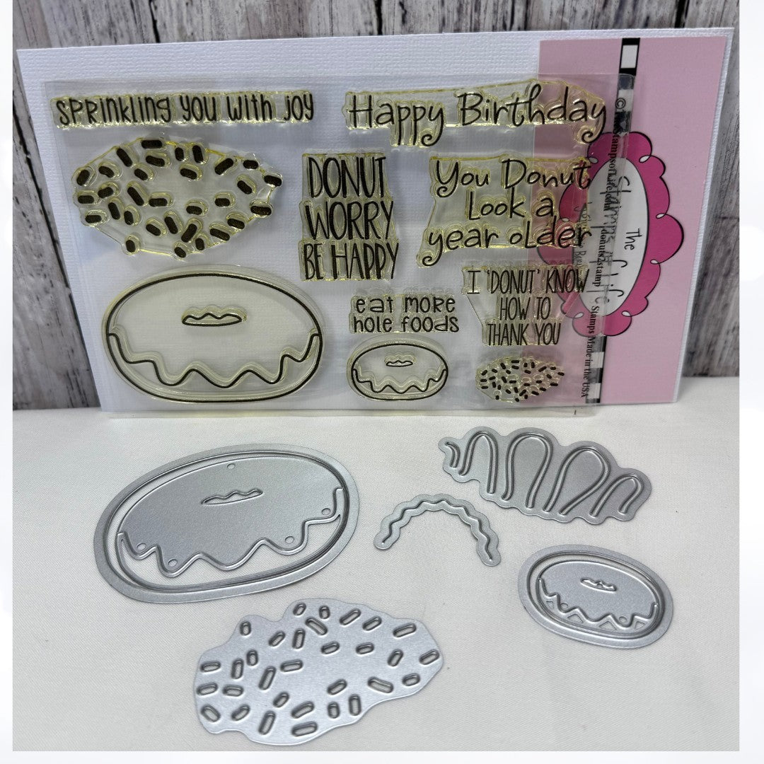 The Stamps of Life DONUTS Dessert Funny Rubber Stamps Dies