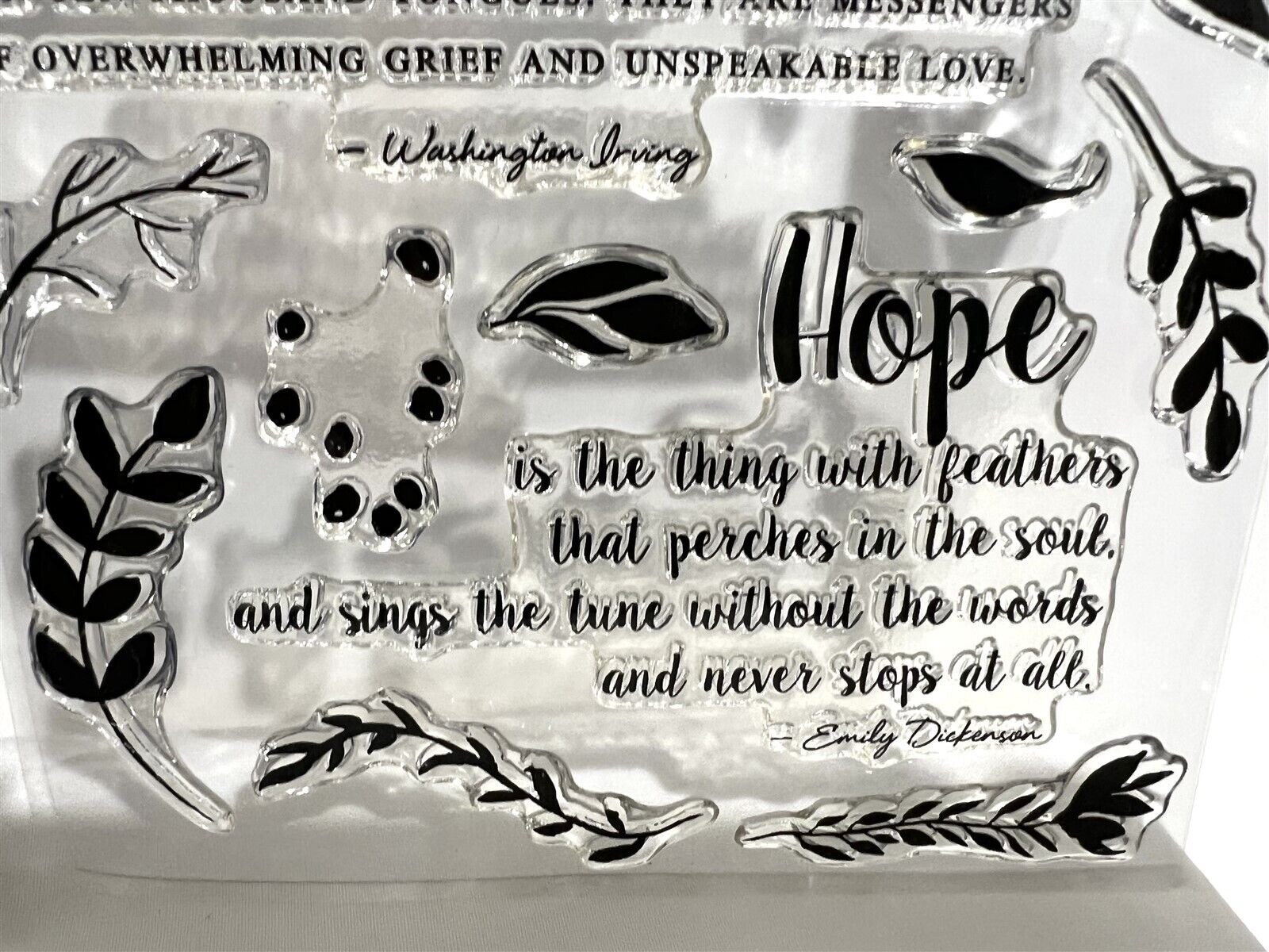 Altenew WINGS OF HOPE Encouragement Clear Rubber Stamps Dies Set