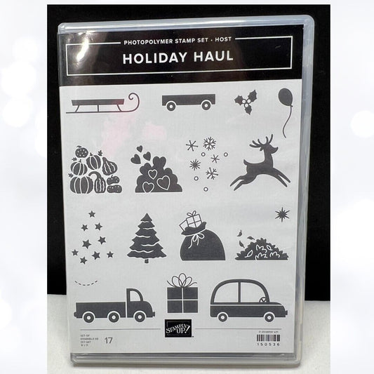 Stampin Up HOLIDAY HAUL Christmas Truck Rubber Stamps