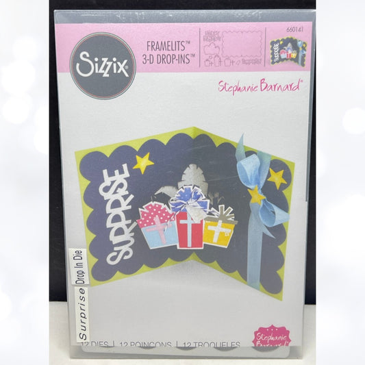 Sizzix Stephanie Barnard SCALLOP WITH GIFTS 3D Drop Ins 660141 Framelits Dies