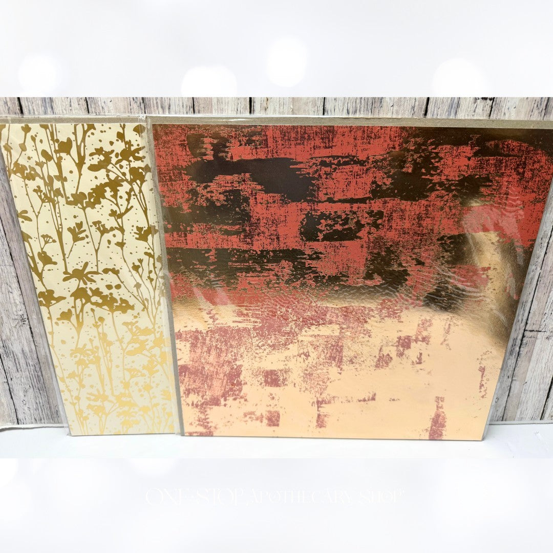 Stampin Up DRY BRUSHED METALLIC Naturally Gilded 12x12 DSP Paper 10 Sheets