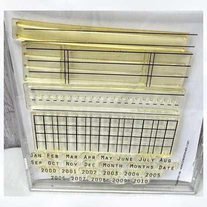 Papertrey Ink Mini Scrapbook Series LIBRARY LEDGER TABS Planner Rubber Stamps