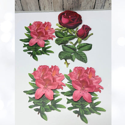Anna Griffin FLORAL Flowers Die Cuts Embellishments Lot of 90