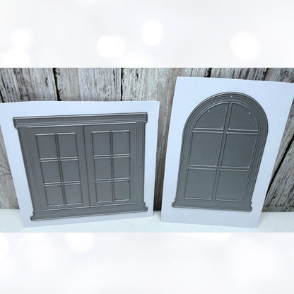 Poppy Stamps Memory Box MADISON FRENCH DOOR Arched Window Dies