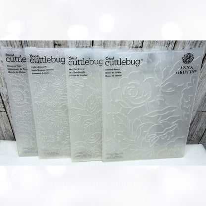 Anna Griffin JULIET MAYFAIR Flowers Garden Embossing Folders Lot of 4