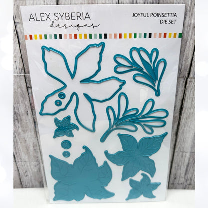 Alex Syberia JOYFUL POINSETTIA Christmas Holiday Dies