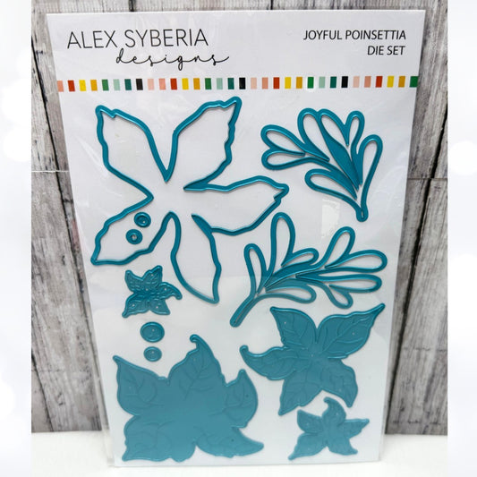 Alex Syberia JOYFUL POINSETTIA Christmas Holiday Dies