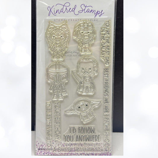 Kindred Stamps GALACTIC HUNTER Star Wars Baby Yoda Rubber Stamps