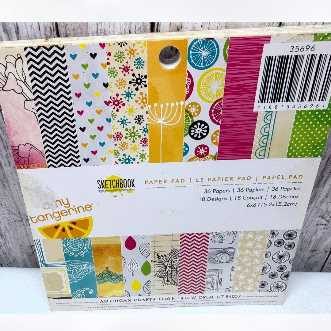 Amy Tangerine Teresa Collins 6X6 PAPER PACKS Scrapbook Cardstock Lot of 4