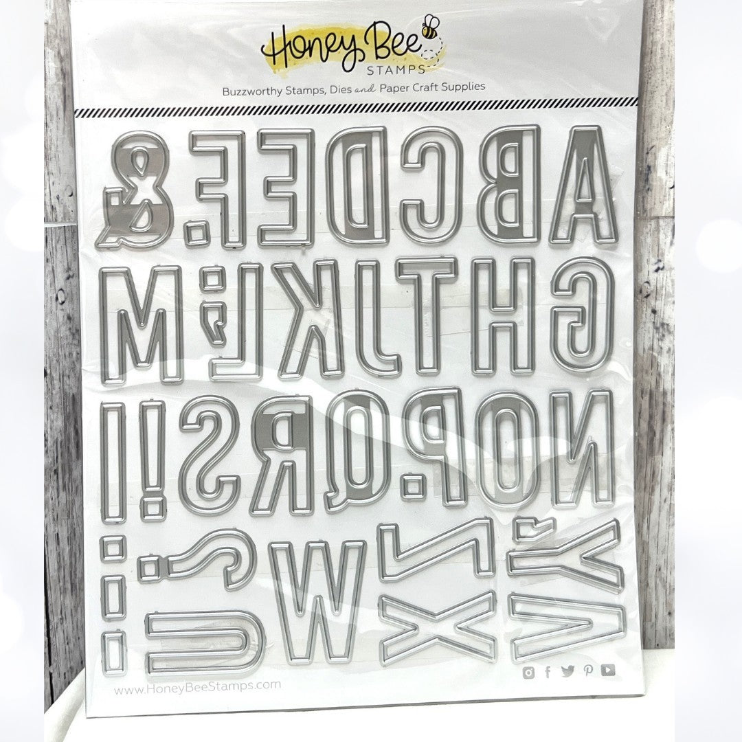 Honey Bee Stamps BEE BOLD ALPHABET Letters Uppercase Dies