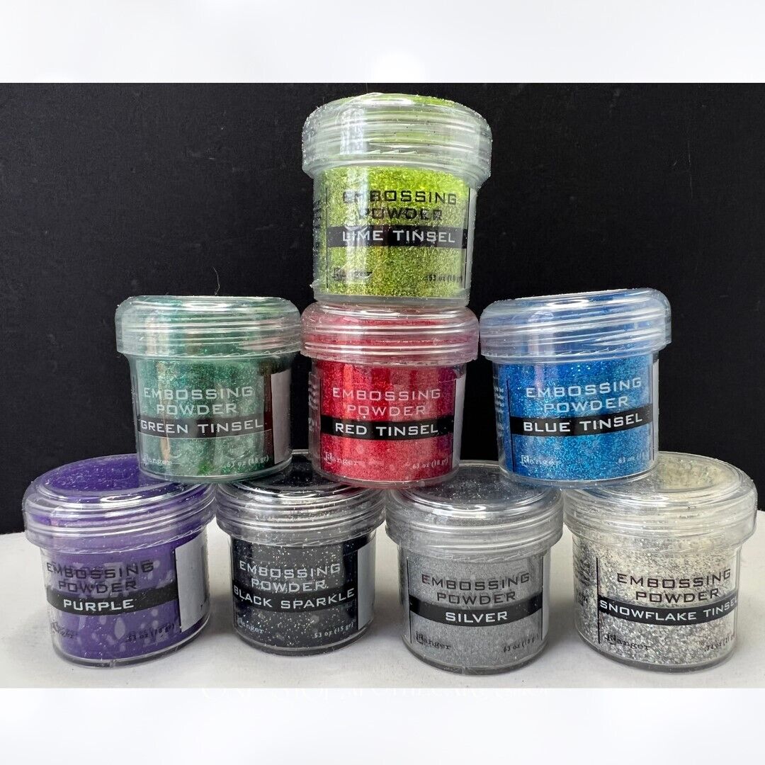 Ranger EMBOSSING POWDERS Tinsel 0.5oz Lot of 8