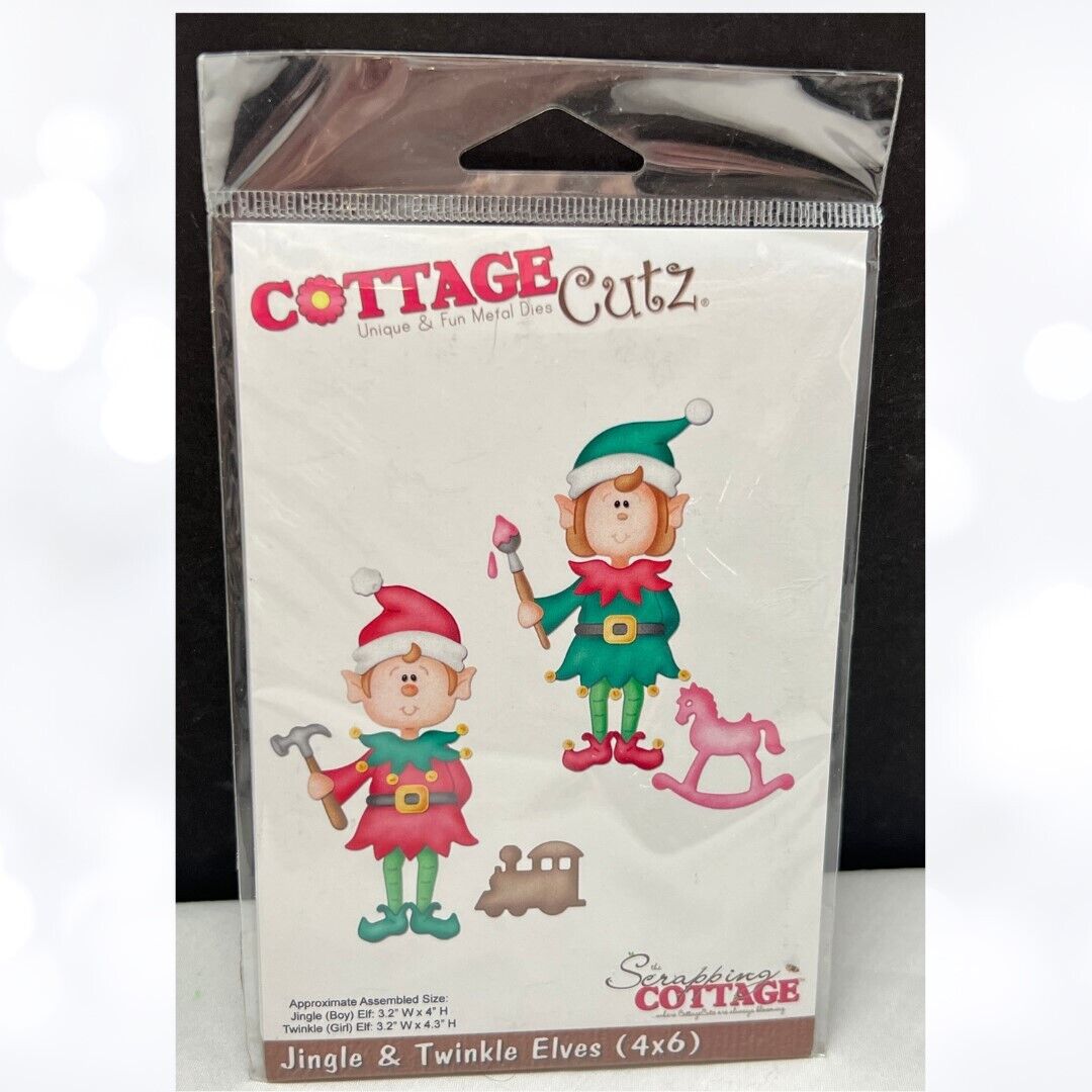 Cottage Cutz JINGLE & TWINKLE ELVES Christmas Elf Dies