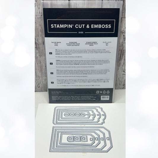 Stampin Up TAILOR MADE TAGS Dies