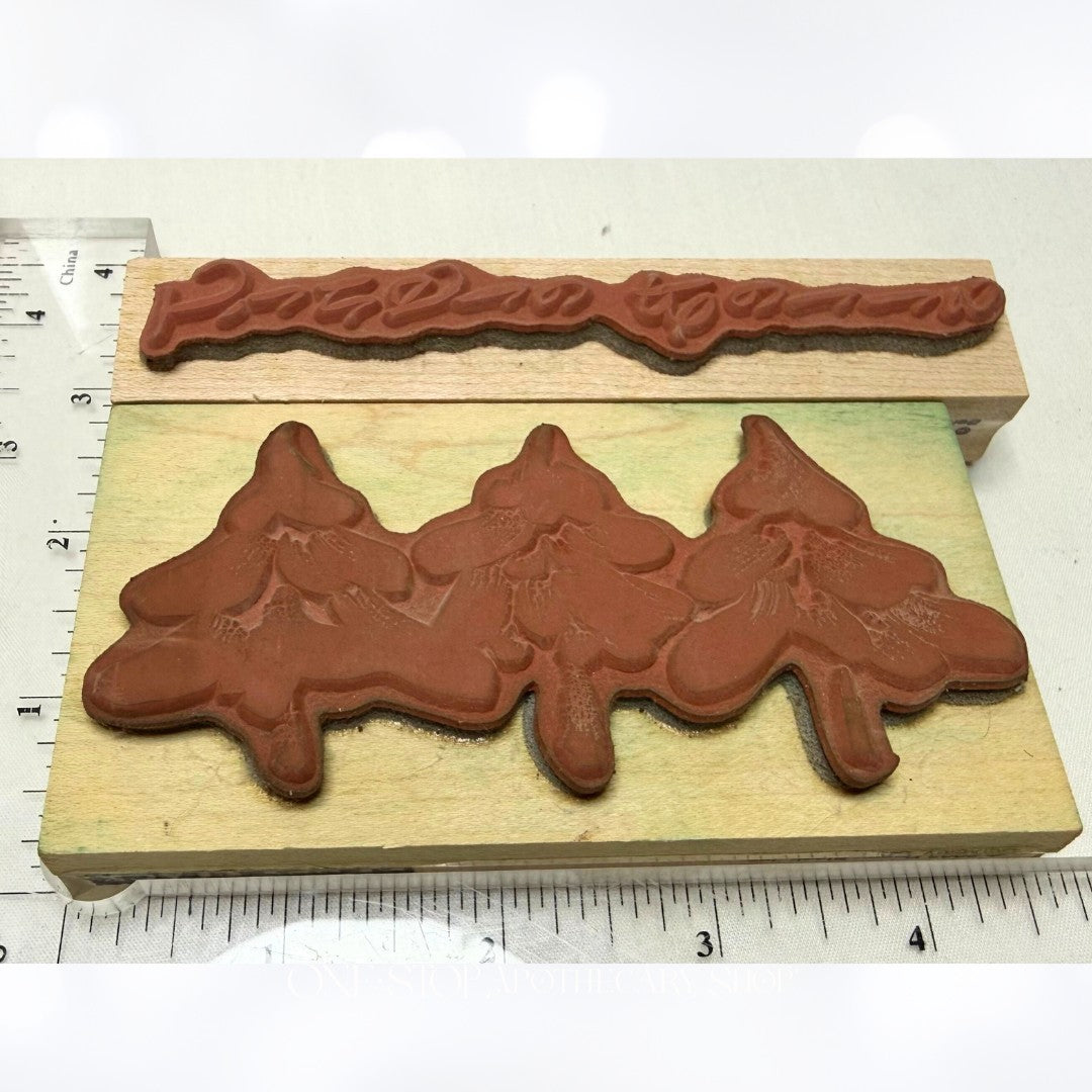 Penny Black CHRISTMAS Tree Reindeer Jingle Bells Wood Rubber Stamps Lot