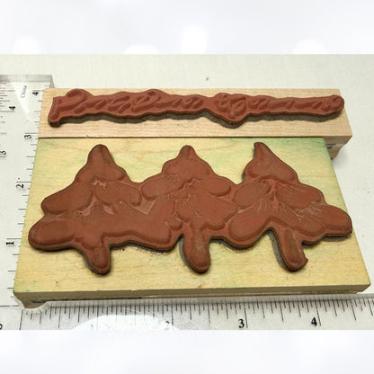 Penny Black CHRISTMAS Tree Reindeer Jingle Bells Wood Rubber Stamps Lot