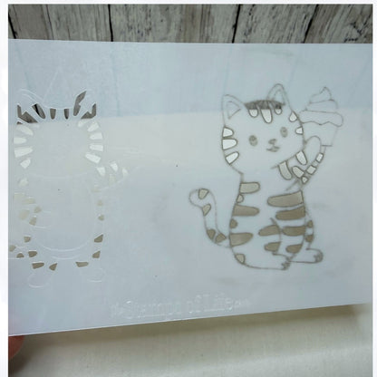 The Stamps of Life CATS Rubber Stamps Dies Stencil 6x6 Paper Kit
