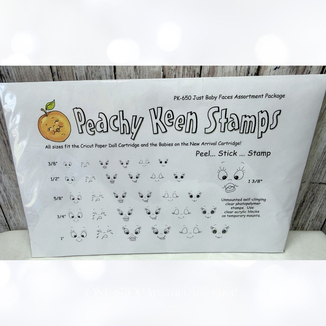 Peachy Keen JUST BABY FACES Rubber Stamps