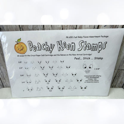 Peachy Keen JUST BABY FACES Rubber Stamps