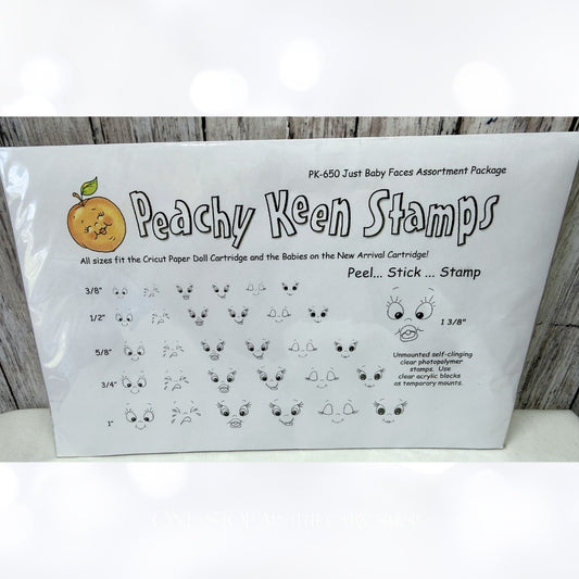Peachy Keen JUST BABY FACES Rubber Stamps