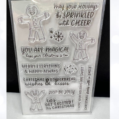 Spellbinders OH WHAT FUN Christmas Card Kit of Month Rubber Stamps Dies 10/22