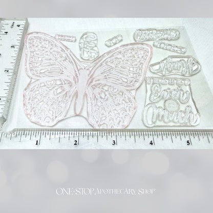 Papertrey Ink EVER SO MUCH Butterfly Butterflies Rubber Stamps