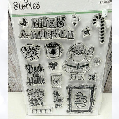 Simple Stories LIFE IN BLOOM Christmas Summer Planner Rubber Stamps Lot of 3