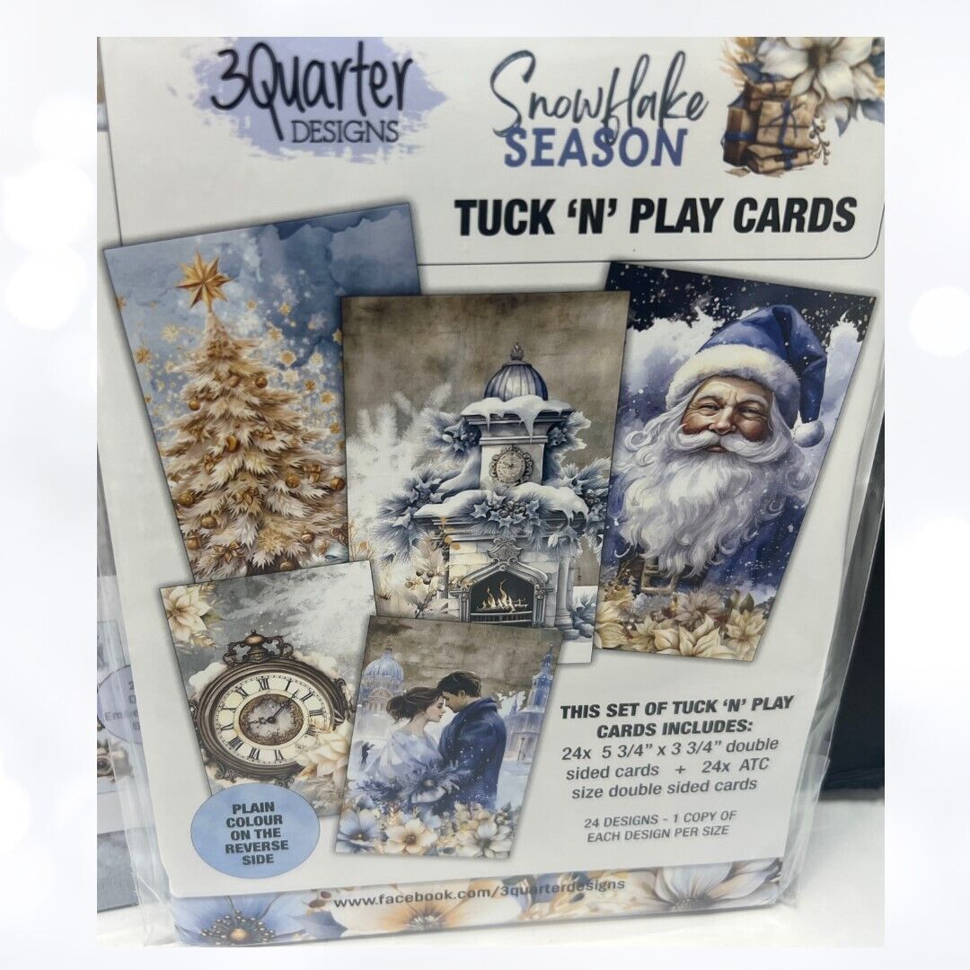 3Quarter Designs SNOWFLAKE SEASON 12X12 Card Making Paper Cardstock Lot